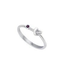 Load image into Gallery viewer, Love Knot Ring with One Red Ruby