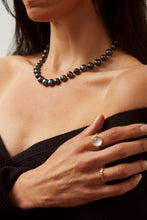 Load image into Gallery viewer, Black Fresh Water Pearls and Gold