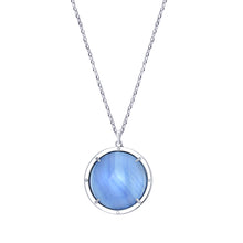 Load image into Gallery viewer, Agata Azzurra Talisman Pendant with White Sapphires and Blue Topaz