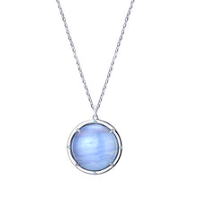 Load image into Gallery viewer, Agata Azzurra Talisman Pendant with White Sapphires and Blue Topaz