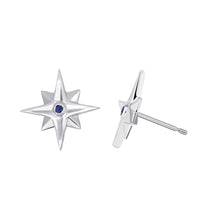 Load image into Gallery viewer, Star Earrings with Blue Sapphires - by Erica Corte Atelier