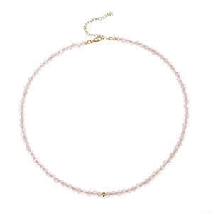 EC Atelier Rose Quartz Beaded Necklace