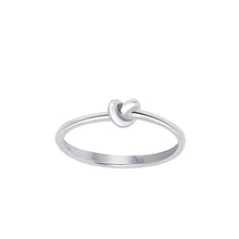 Load image into Gallery viewer, Love Knot Ring | Sterling Silver  This simple design is handcrafted with Sterling Silver to convey the message of eternal love.