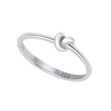 Load image into Gallery viewer, Love Knot Ring | Sterling Silver  This simple design is handcrafted with Sterling Silver to convey the message of eternal love.