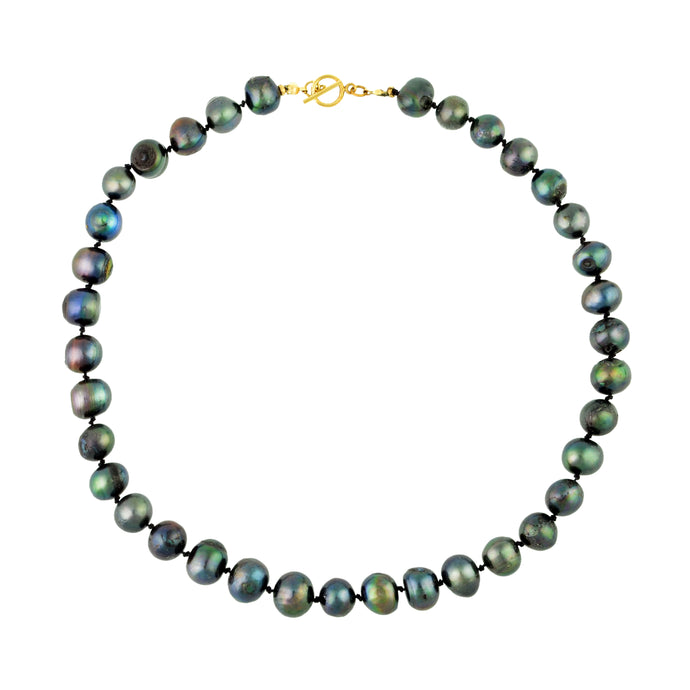 Black Fresh Water Pearls and Gold