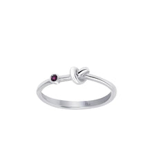 Load image into Gallery viewer, Love Knot Ring with One Red Ruby