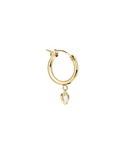 Load image into Gallery viewer, Heart Mother of Pearl Hoops