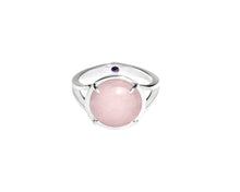 Load image into Gallery viewer, Rose Quartz Crystal &amp; Amethyst Talisman Ring