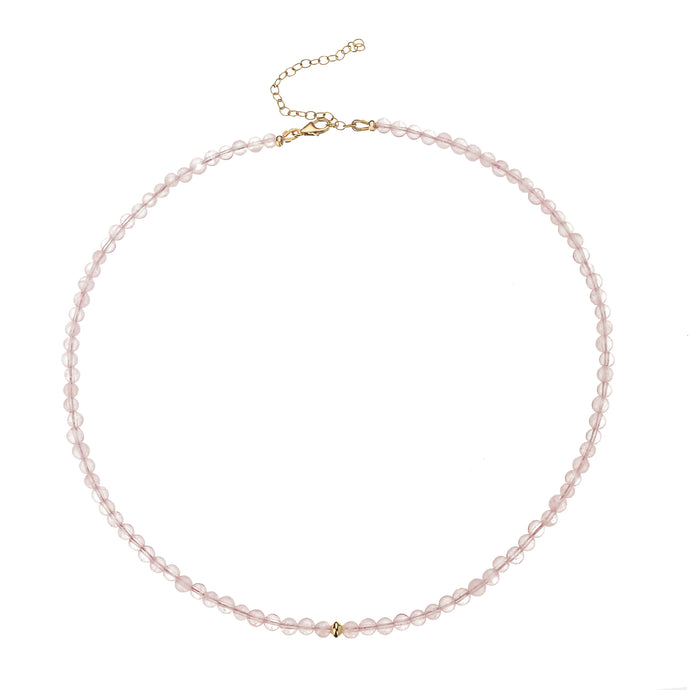 EC Atelier Rose Quartz Beaded Necklace