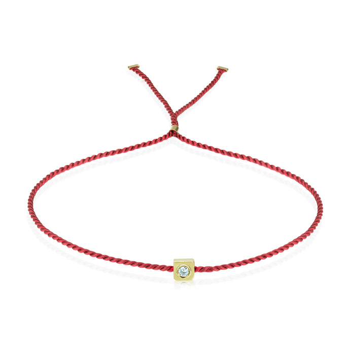 Red Wish Wristlet Bracelet | PURE - 14Y Gold and Diamond