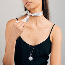 Load image into Gallery viewer, Agata Azzurra Talisman Pendant with White Sapphires,Blue Topaz and Ring